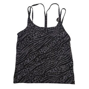 Pink by Victorias Secret Gray Animal Print Strappy Brami Tank Top  L